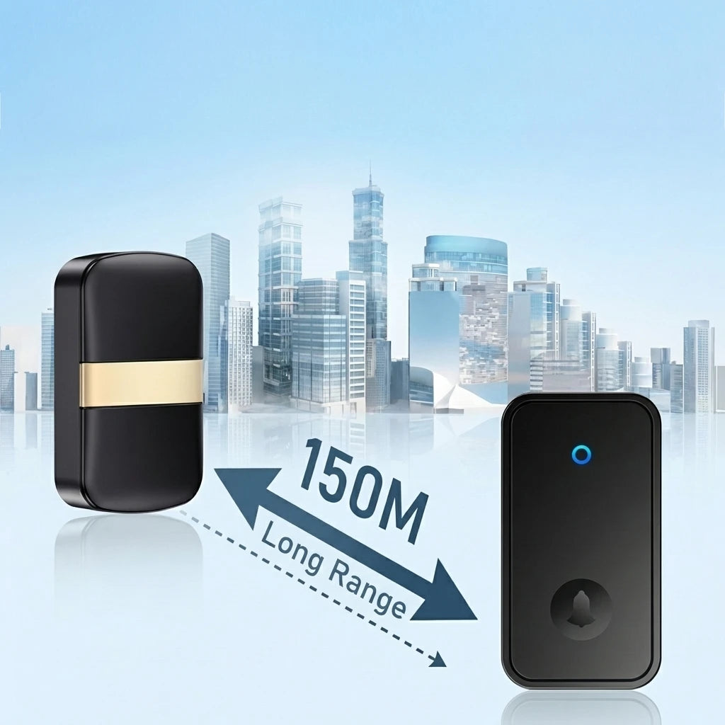 Battery Powered Wireless Smart Doorbell, 300M Remote Home Welcome Bell with 60 Chimes, No Socket Needed - image 4