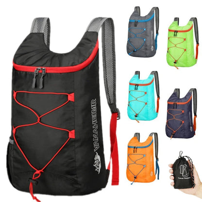 Multifunctional Outdoor Folding Backpack High Density Lightweight Waterproof Nylon Fabric Sports Bag for Camping Hiking Trav…