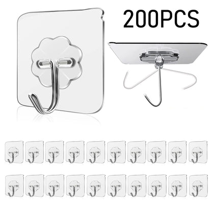 Waterproof and Oilproof Wall Hooks, Sticky Hooks for Kitchen Bathroom Shower Door Outdoor Wall Hanging Door Self-adhesive -…