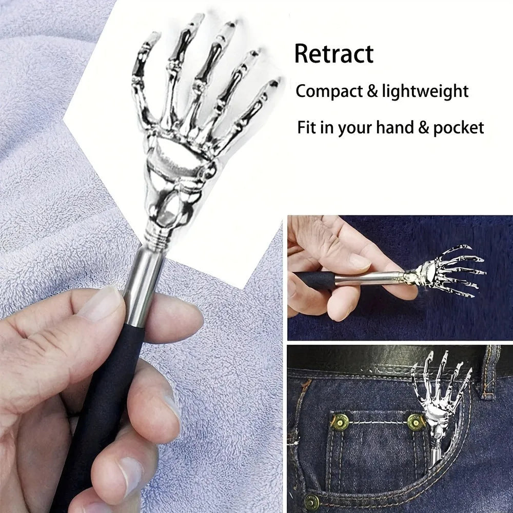 Portable Extendable Back Scratcher Stainless Steel Telescoping Back Scratcher for Both Human and Pets Extendable Back Massag…