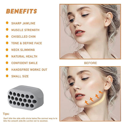 Silicone Jaw Exerciser Facial Toner & Jawline Fitness Ball Neck Toning Equipment Facial Beauty Tool Double Chin Exerciser -…