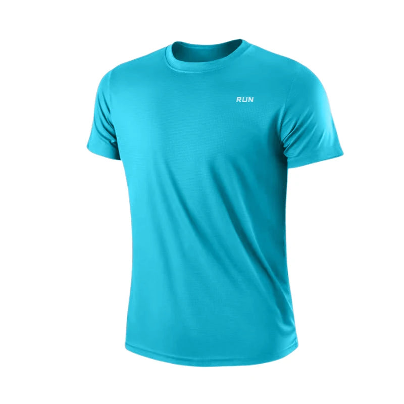Summer Mens Quick Dry Running Bodybuilding Shirts Sport Gym t Shirt Men Short Sleeve Fitness Tops Oversized t-Shirt Jersey -…