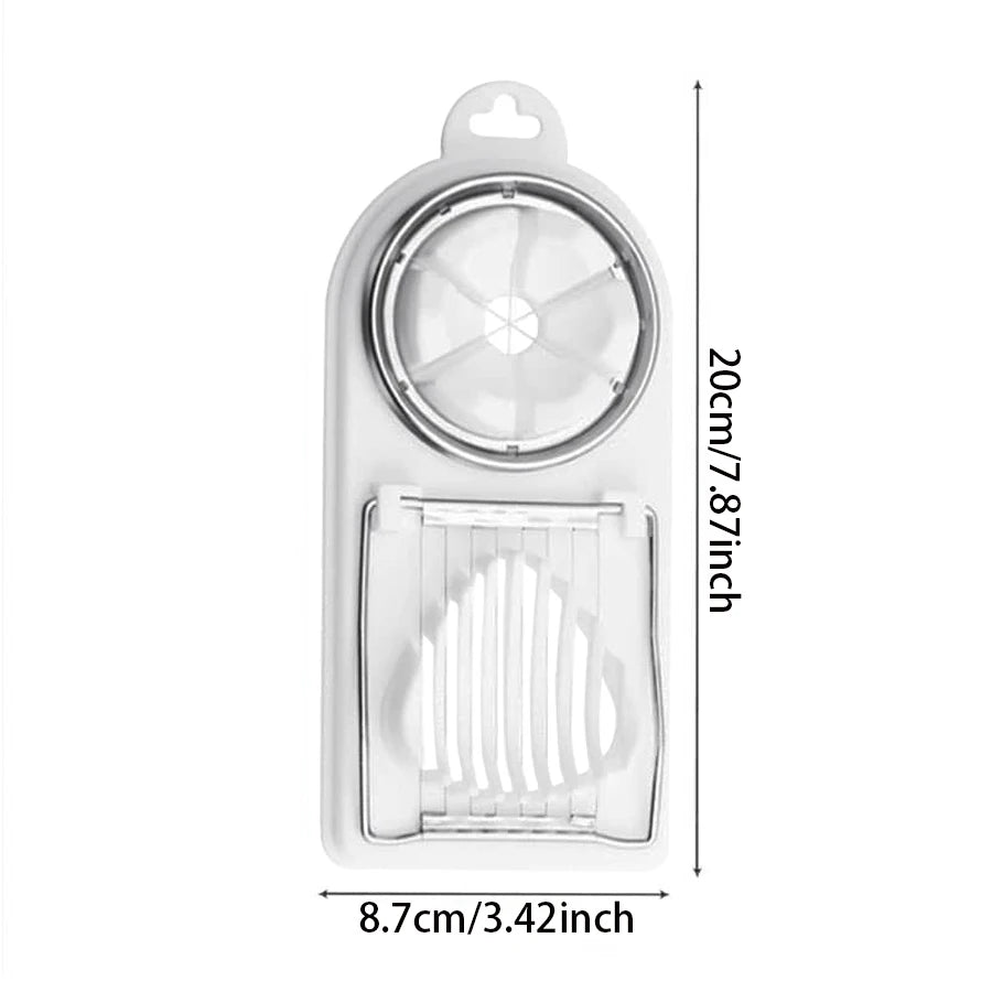 Multifunctional PP Base egg cutter 2-in-1 stainless steel wire pull egg cutter for hanging high-quality kitchen accessory to…