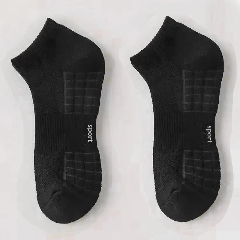 Men's Thick Bottom Sweat Absorbing and Breathable Sports Socks with Bottom Cushion for Running Professional Sports Men's Soc…