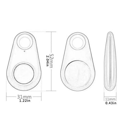 1-5pcs Wireless Mini GPS Tracker Anti-lost Alarm Key Child Bag Wallet Finder Bluetooth APP Locator Smart Tag For Ios And And…