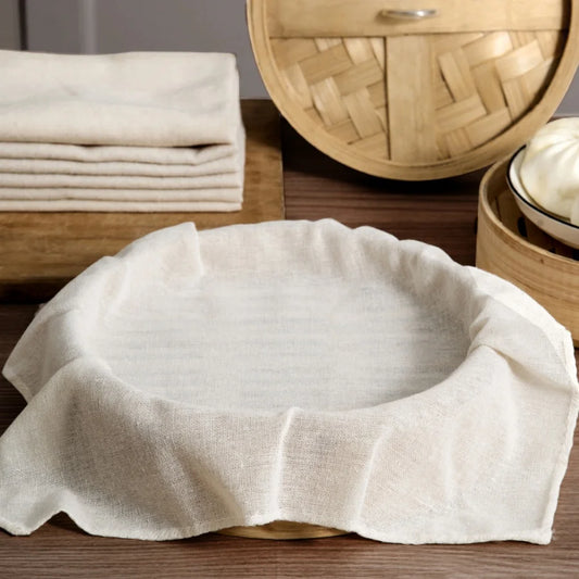 2pcs cotton Steamer Cloth high density curd cloth filter soybean milk cloth filter residue gauze insulation cover Kitchen To…