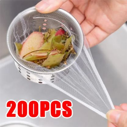 50-200Pcs Disposable Kitchen Sink Filter Sewer Drain Anti-blocking Garbage Bag Pool Leak Mesh Bag Mesh Strainer Sink Garbage…