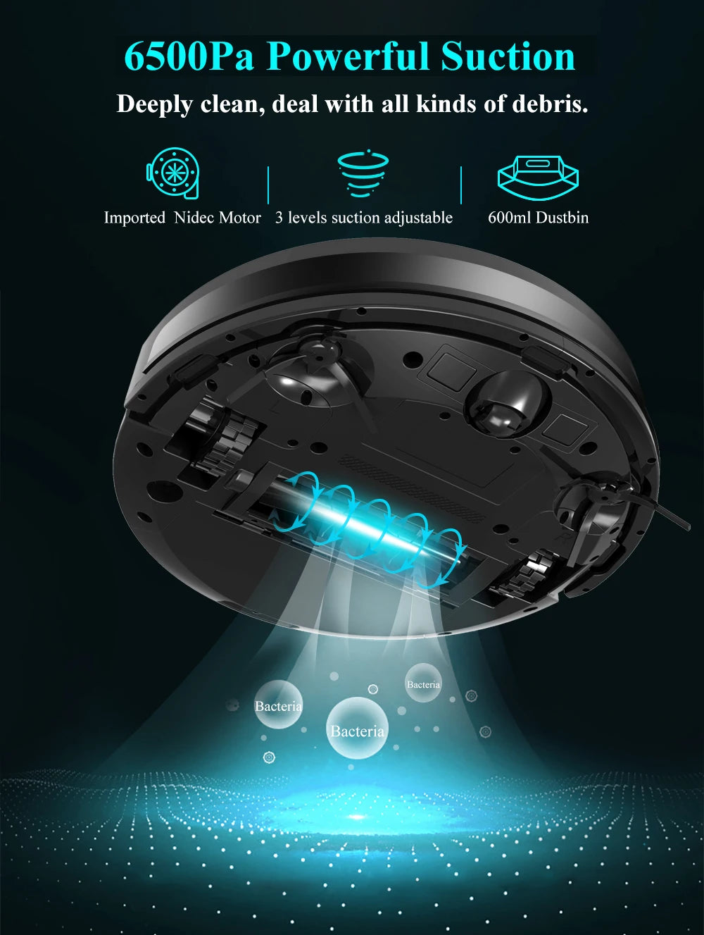 ABIR X8 Robot Vacuum Cleaner ,Laser System, Multiple Floors Maps, Zone Cleaning,Restricted Area Setting for Home Carpet Clea…