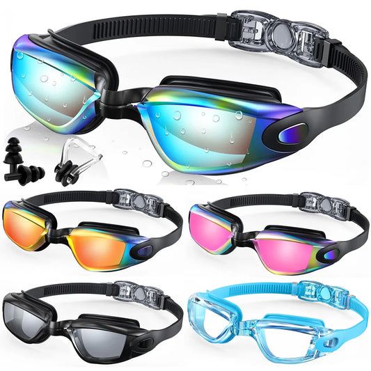 Swimming Goggles Professional Waterproof Swim Eyewear Glasses Anti-fog 100% UV Protection No Leaking For Adult Men Women You…