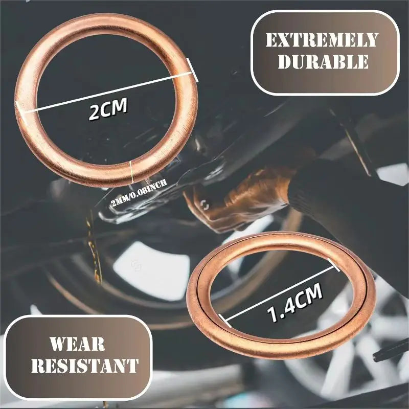 Car Oil Pan Drain Gasket Drainage Bolt Pad Aluminum/ Copper Oil Drain Plug Gasket Replaceable Accessories for Volkswagen Aud…