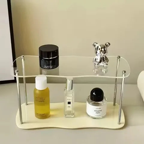 2-3Layers Acrylic Desktop Storage Rack Water Cup Perfume Bathroom Table Top Cosmetics Storage Jewelry Display Frame Organize…