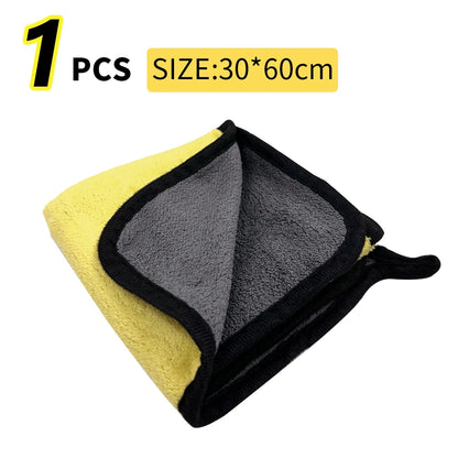 Car Wash Microfiber Towel 30x30/60CM Car Cleaning Drying Cloth Hemming Car Care Cloth Detailing Car Wash Towel - image 10
