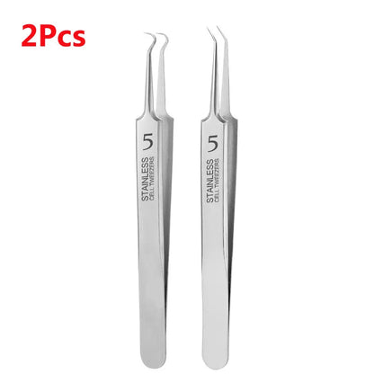 German Ultra-fine No. 5 Cell Pimples Blackhead Clip Tweezers Beauty Salon Special Scraping & Closing Artifact Acne Needle To…