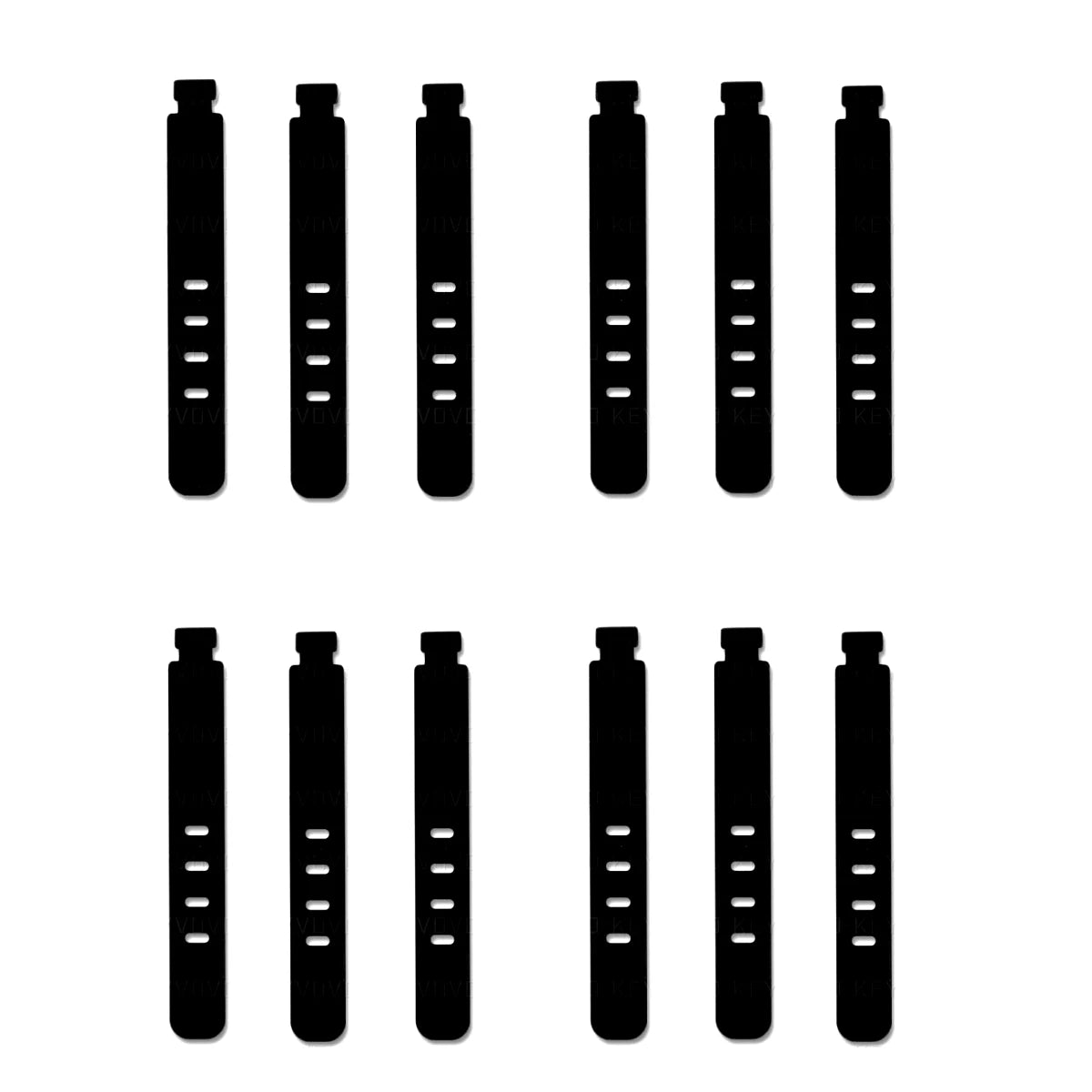 20/12/4PCS Cable Ties Cord Organizer Management Silicone Wire Holder Straps Zip Clips Reusable Tie Wraps Keeperwinder Rubber…