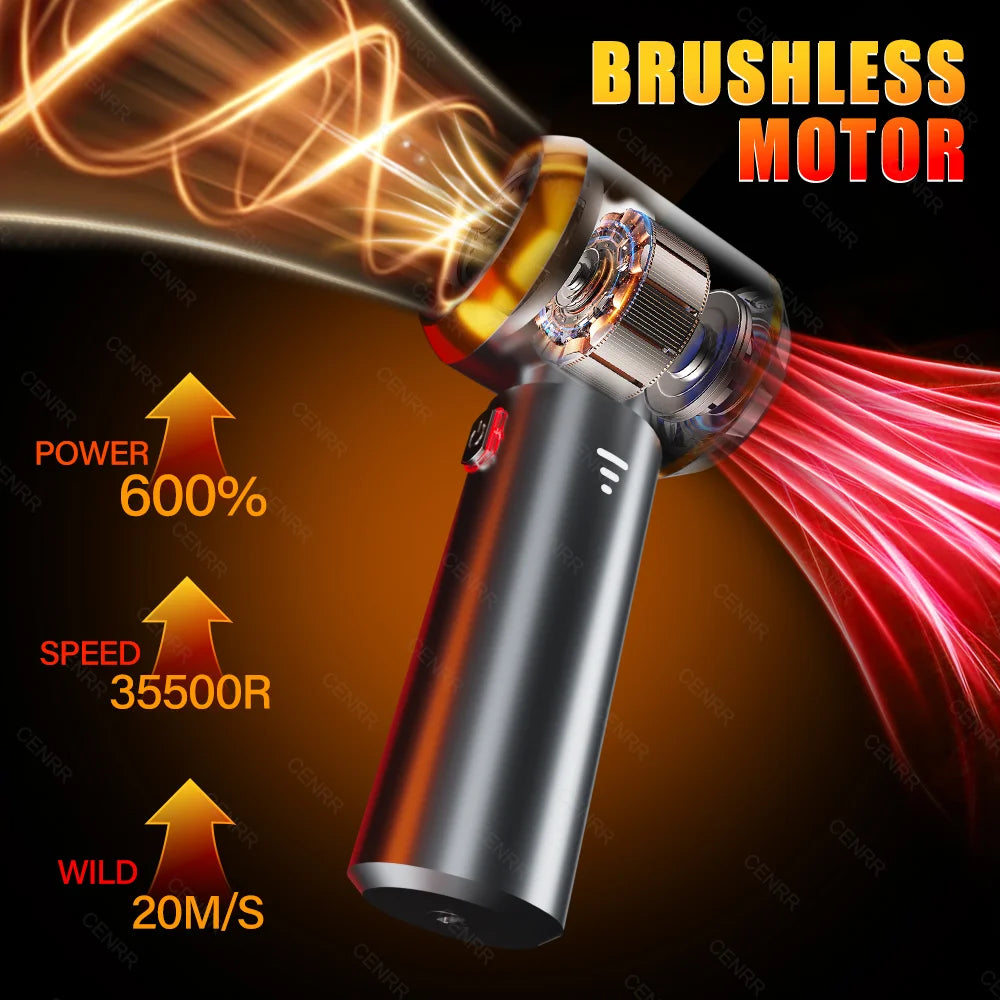 CENRR Mini Car Vacuum Cleaner Cordless Powerful Wireless Car Cleaner HandHeld Portable Vacuum Cleaner Cleaning Machine - ima…