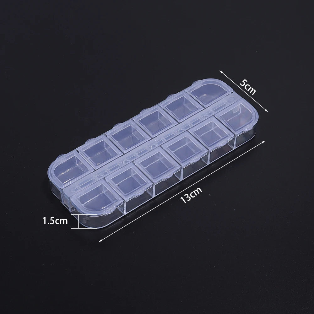 1 Pc Plastic Jewelry Box 5-28 Compartment Slot Organizer Storage Beads Container Adjustable Jewelry Storage Box Rectangle Ca…
