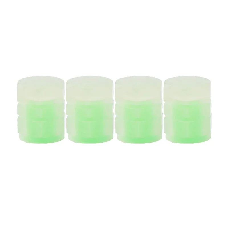 Luminous Valve Caps Fluorescent Night Car Tire Valve Caps Motorcycle Bike Glowing Decor Wheel Nozzles Tyre Cap Car Accessori…