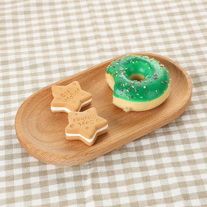 Walnut Wooden Tray Ins Wind Small Wooden Plate Japanese Rectangular Dinner Plate Cake Bread Coffee Tea Solid Wood Plate Tray…