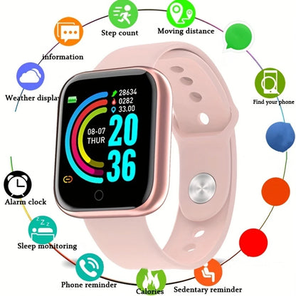 Smartwatch Men Women Wristwatches Smart Watch Message Fitness Monitor Bracelet Birthday Gift Electronic Clock For Android IO…