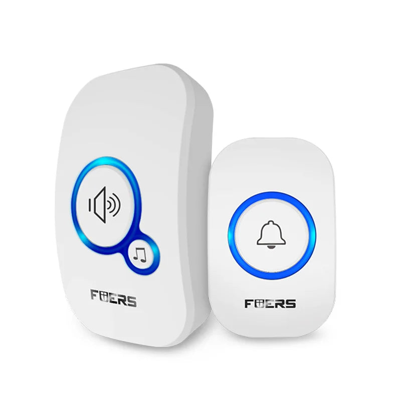 Fuers Wireless Doorbell Waterproof Welcome Chime Home Door Bell Intelligent 32 Songs Smart Alarm With Battery For Store Hote…