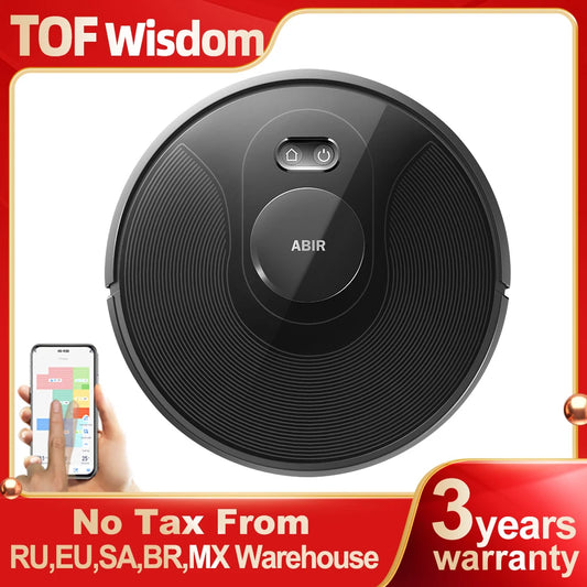 ABIR X8 Robot Vacuum Cleaner ,Laser System, Multiple Floors Maps, Zone Cleaning,Restricted Area Setting for Home Carpet Clea…