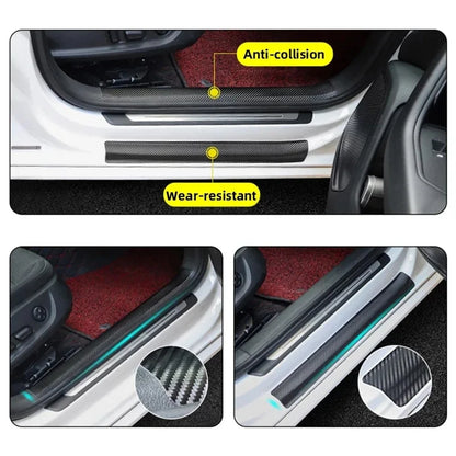 1-5m Nano Carbon Fiber Car Tape Sticker Door Mirror Paste Protector Strip DIY Protection Protective Film Waterproof Adhesive…
