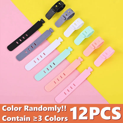 20/12/4PCS Cable Ties Cord Organizer Management Silicone Wire Holder Straps Zip Clips Reusable Tie Wraps Keeperwinder Rubber…
