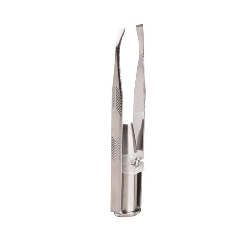 1PC Portable Stainless Steel Eyebrow Tweezer with Smart LED Light - Makeup Removal Tool - image 7