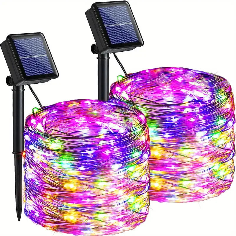 Fairy Lights Solar Garden Lights String Lights with 8 Modes Waterproof Wire Lights for Patio Yard Trees Christmas Party - im…