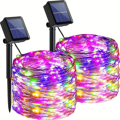 Fairy Lights Solar Garden Lights String Lights with 8 Modes Waterproof Wire Lights for Patio Yard Trees Christmas Party - im…