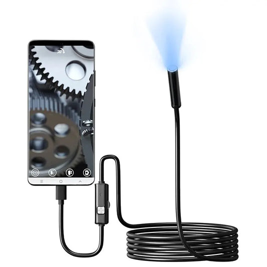 7.0MM TYPE-C Endoscope Camera IP67 Waterproof 6 LEDs Adjustable USB Android Flexible Inspection Borescope Cameras for Phone…