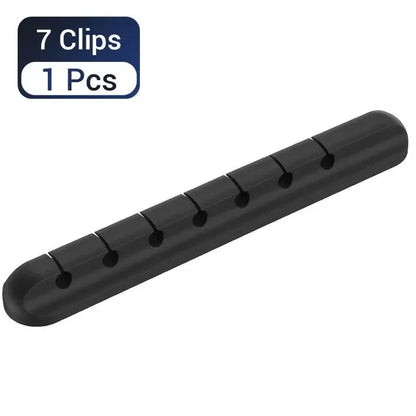 Silicone USB Cable Organizer USB Charging Cable Winder Desktop Tidy Management Clips Cable Holder For Mouse earphone Accesso…