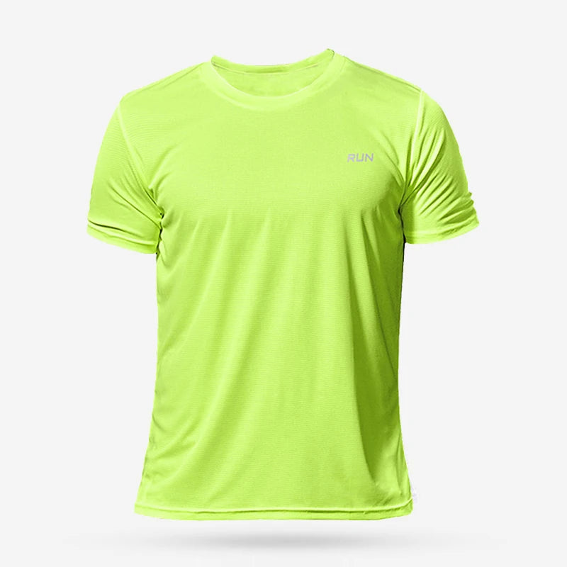 Summer Mens Quick Dry Running Bodybuilding Shirts Sport Gym t Shirt Men Short Sleeve Fitness Tops Oversized t-Shirt Jersey -…