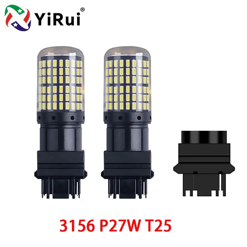 YiRui 2pcs 12-48V New LED Bulbs 144smd Lamp Reverse Turn Signal Light BA15S P21W BAU15S PY21W 7440 W21W P21/5W 1157 BAY15D -…