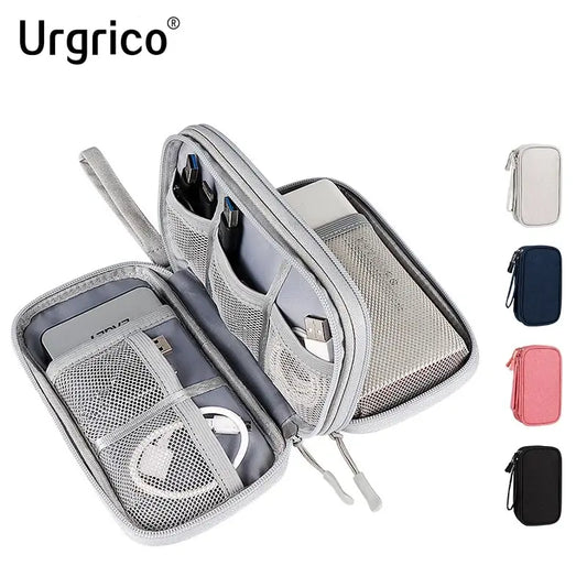 Data Cable Storage Bag Waterproof Portable Carry Case Storage Bag Travel Organizer Bag for Cable Cord USB Charger