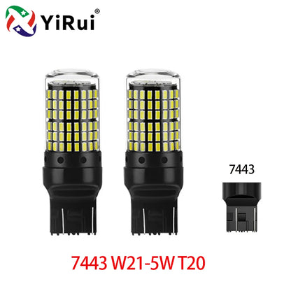 YiRui 2pcs 12-48V New LED Bulbs 144smd Lamp Reverse Turn Signal Light BA15S P21W BAU15S PY21W 7440 W21W P21/5W 1157 BAY15D -…