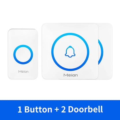 Meian Smart Home Doorbell Wireless Security Doorbell IP65 Waterproof Outdoor Door Bell 60 Songs 5 Volume Adjustable Chime Ki…