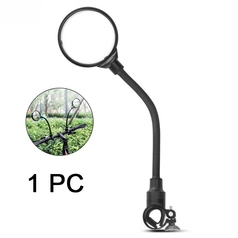 1/2PCS Bicycle Rearview Mirror 360 Degree Adjustable Rotatable Universal Cycling Handlebar Rear View Mirrors for MTB Road Bi…
