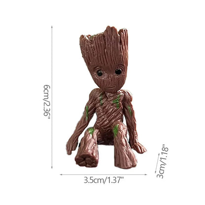 Home Decoration Crafts Miniature Model Office Desktop Display Cartoon Groot Figurines Handicrafts Decor Tree Man Ornament 5C…
