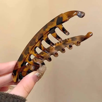 Tortoiseshell Banana Hair Clip Fish Shaped Hairpin For Women Hair Accessories Hairgrips Twist Clamp Ponytail Barrettes Headw…