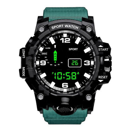 Fashion Men's Watch Sports Electronic Wristwatch Large dial Multifunctional Waterproof Luminous Alarm Kids Male's Military W…