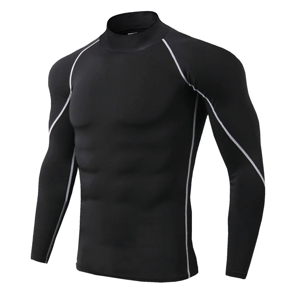 Men Sport T-shirt Quick Dry Bodybuilding Running Shirt Long Sleeve Compression Top Gym T Shirt Men Fitness Tight Rashgard -…