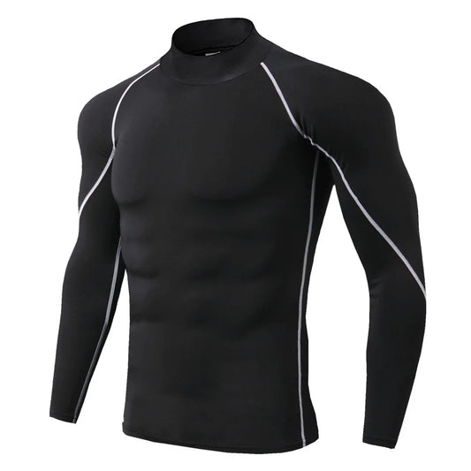 Men Sport T-shirt Quick Dry Bodybuilding Running Shirt Long Sleeve Compression Top Gym T Shirt Men Fitness Tight Rashgard -…