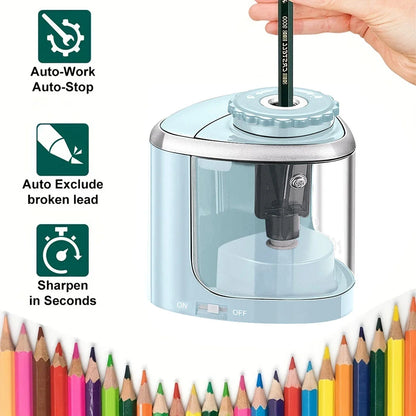 Electric Sharpener Assembly Desktop Automatic Pencil Sharpener Suitable To Pencils (6-8mm) for Students School Office Statio…