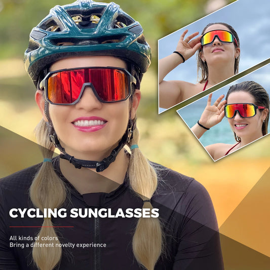 SCVCN New Cycling Glasses Bike Sunglasses Men UV400 Eyewear Outdoor Sports MTB Goggles Bicycle Women Riding Hiking Sunglasse…