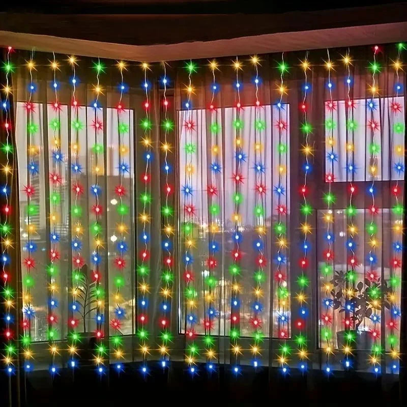 3/4/6m Curtain LED String Lights Garland USB Festoon Remote Control Fairy Garland Lights Christmas Decoration for Bedroom Ho…