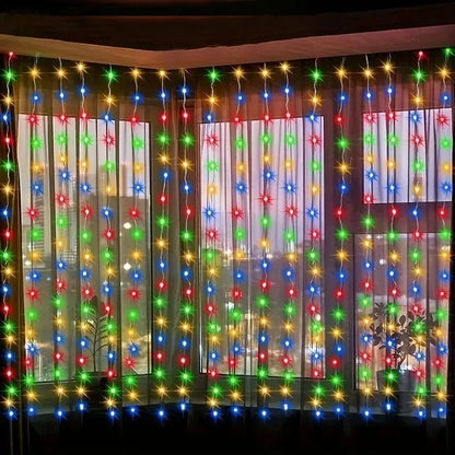 3/4/6m Curtain LED String Lights Garland USB Festoon Remote Control Fairy Garland Lights Christmas Decoration for Bedroom Ho…