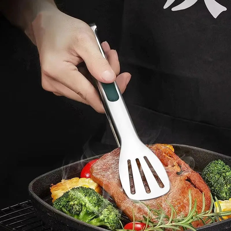 1pc Non Slip Stainless Steel Food Tongs Meat Salad Bread Clip Barbecue Grill Buffet Clamp Cooking Tools Kitchen Accessories…