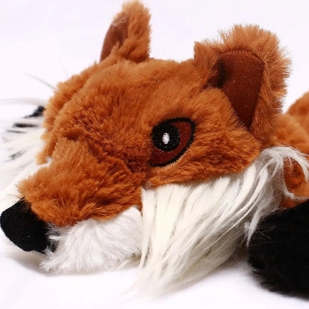 Funny Simulated Animal No Stuffing Dog Toy with Squeakers Durable Stuffingless Plush Squeaky Dog Chew Toy Crinkle Pet Squeak…