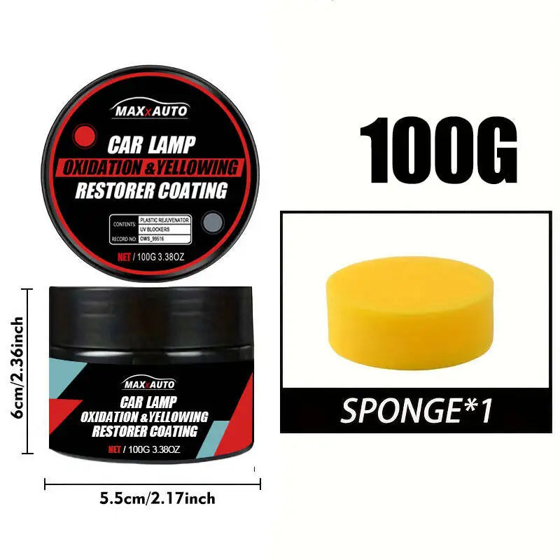 Car Headlight Restoration Polishing Kits Headlamp Scratch Remover Repair Cleaning Paste Remove Oxidation Headlight Polish Li…